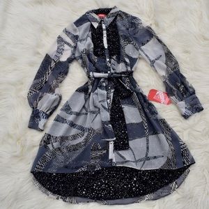 NEW!! Silky dress with belt